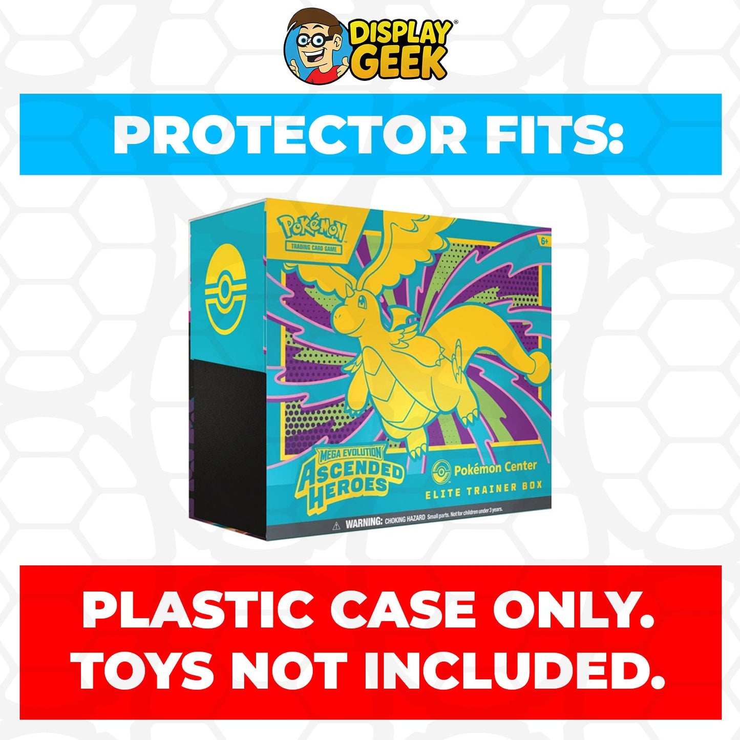 Plastic Protector for Pokemon TCG 2026 Mega Evolution Ascended Heroes Mega Dragonite ETB Elite Trainer Box
