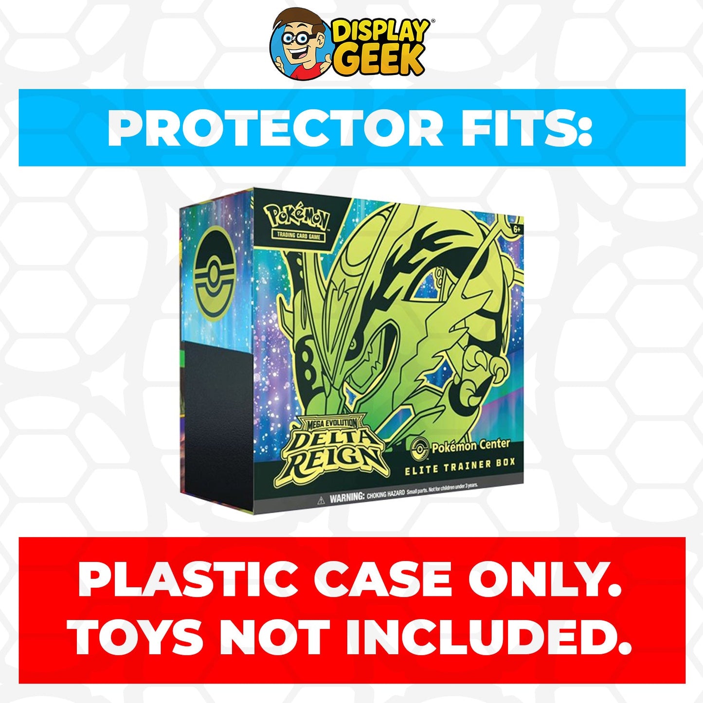 Plastic Protector for Pokemon TCG 2026 Mega Evolution Delta Reign Mega Rayquaza ETB Elite Trainer Box