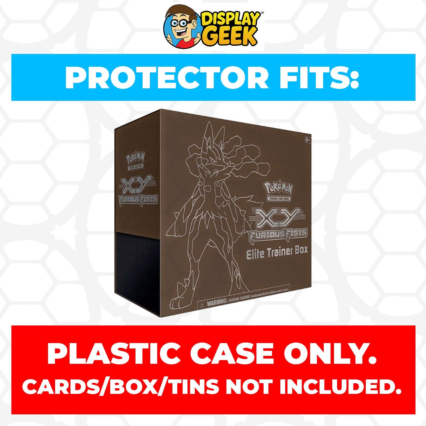 Plastic Protector for Pokemon TCG 2014 XY Furious Fists Lucario ETB Elite Trainer Box