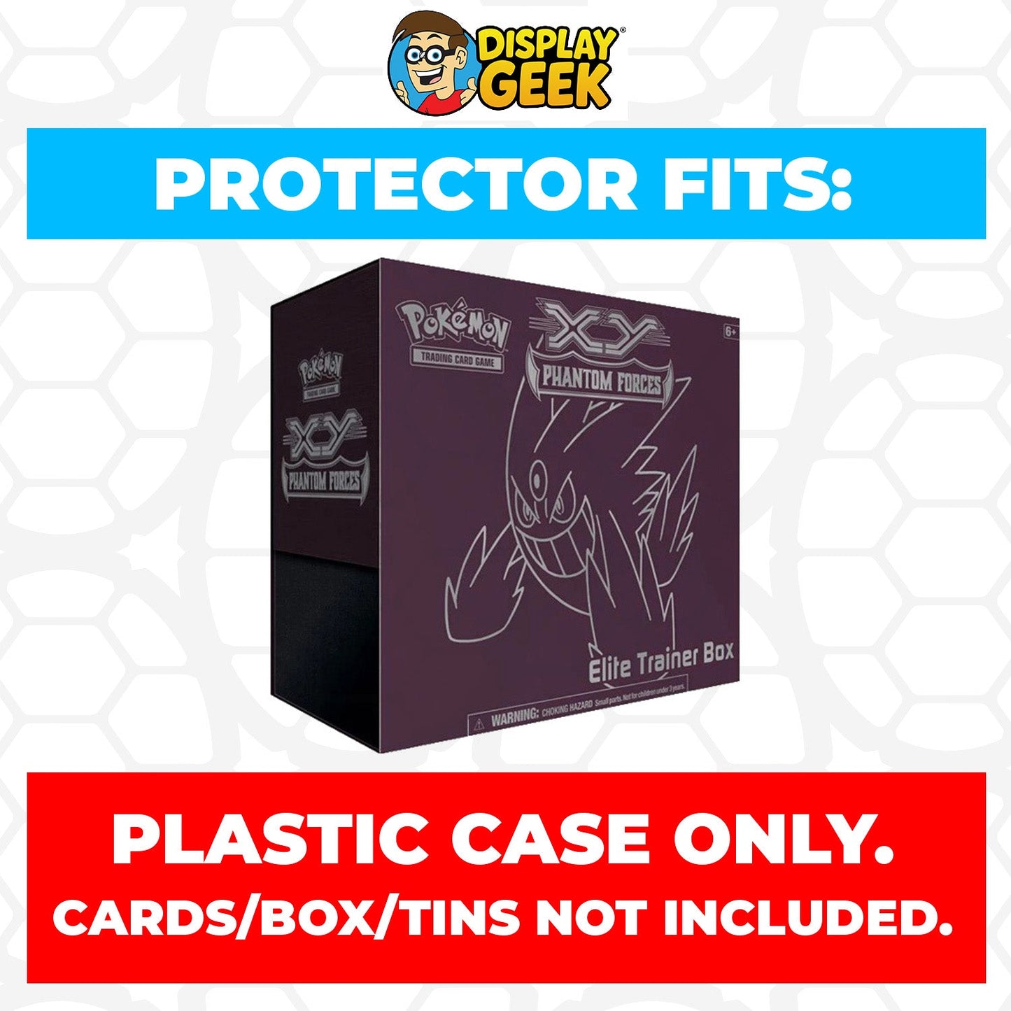 Plastic Protector for Pokemon TCG 2014 XY Phantom Forces Gengar ETB Elite Trainer Box