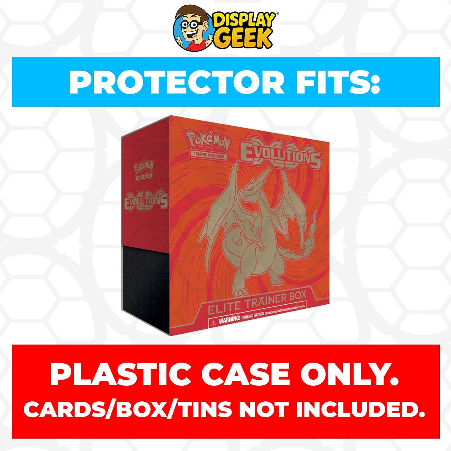 Plastic Protector for Pokemon TCG 2016 XY Evolutions Charizard ETB Elite Trainer Box