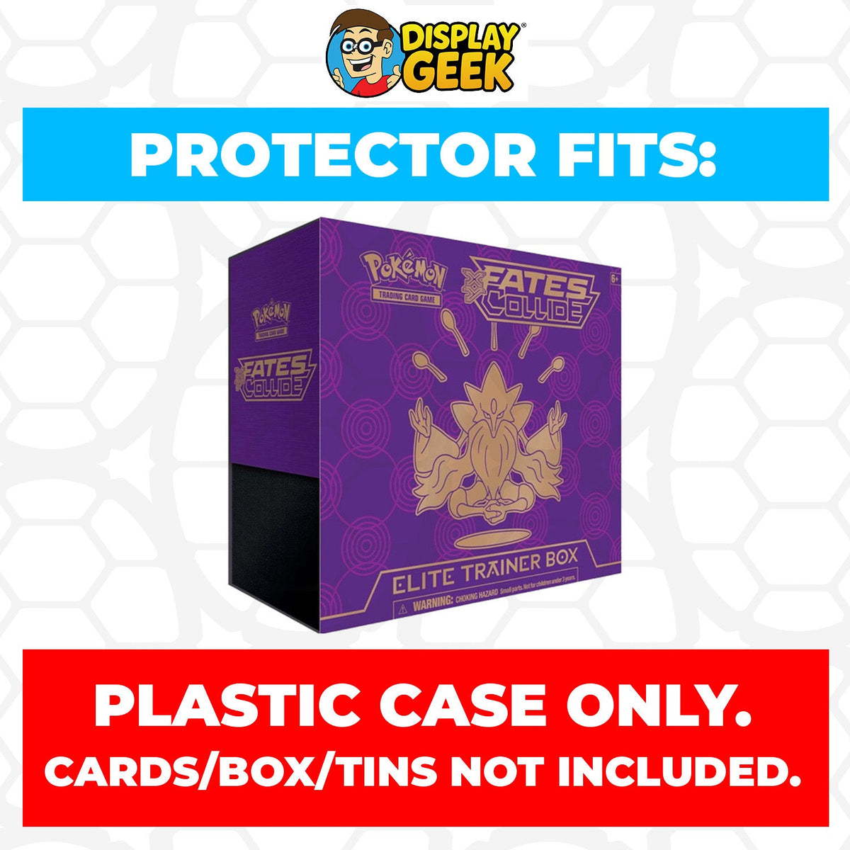 Plastic Protector for Pokemon TCG 2016 XY Fates Collide Alakazam ETB Elite Trainer Box