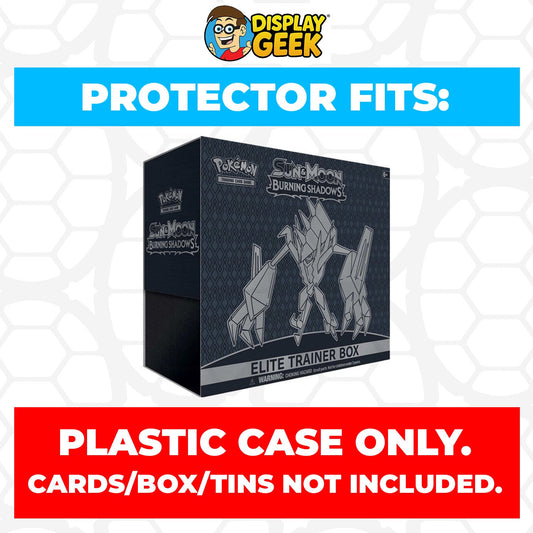 Plastic Protector for Pokemon TCG 2017 Sun & Moon Burning Shadows Necrozma ETB Elite Trainer Box