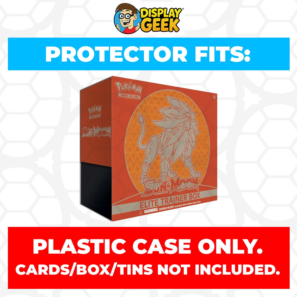 Plastic Protector for Pokemon TCG 2017 Sun & Moon Solgaleo ETB Elite Trainer Box