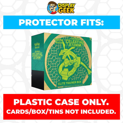 Plastic Protector for Pokemon TCG 2018 Sun & Moon Celestial Storm Rayquaza ETB Elite Trainer Box