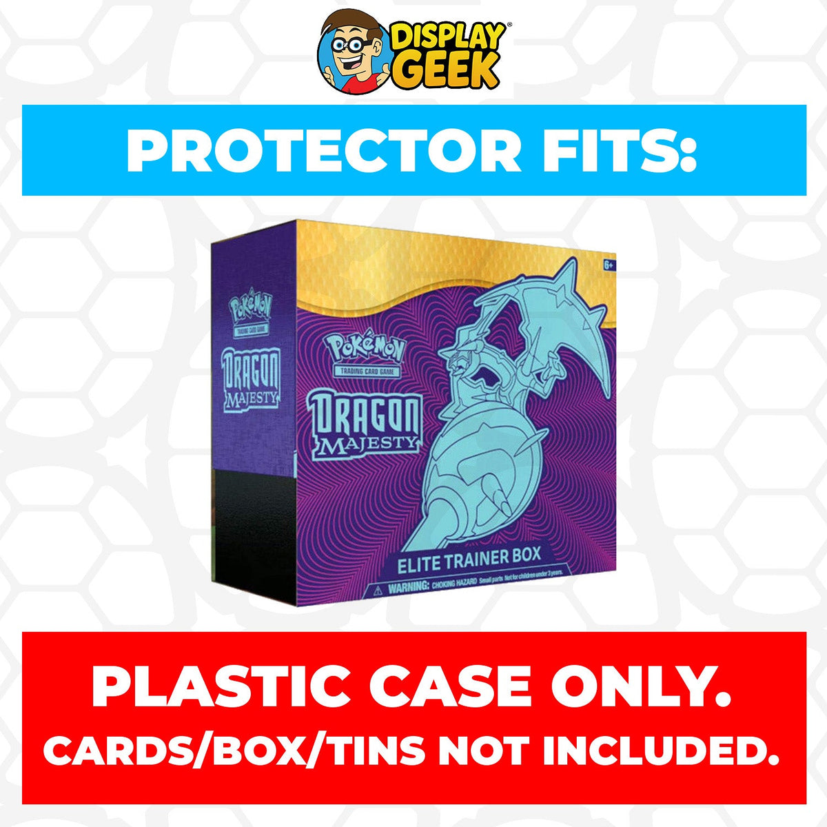 Plastic Protector for Pokemon TCG 2018 Sun & Moon Dragon Majesty Kyurem ETB Elite Trainer Box