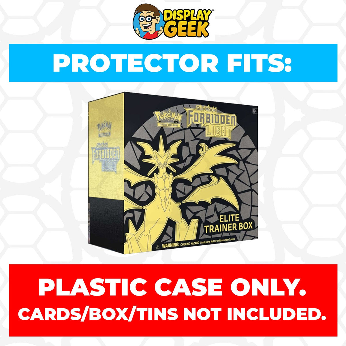 Plastic Protector for Pokemon TCG 2018 Sun & Moon Forbidden Light Necrozma ETB Elite Trainer Box