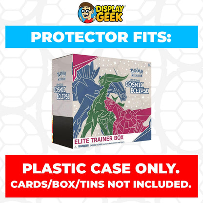 Plastic Protector for Pokemon TCG 2019 Sun & Moon Cosmic Eclipse Dialga, Arceus, Palkia ETB Elite Trainer Box