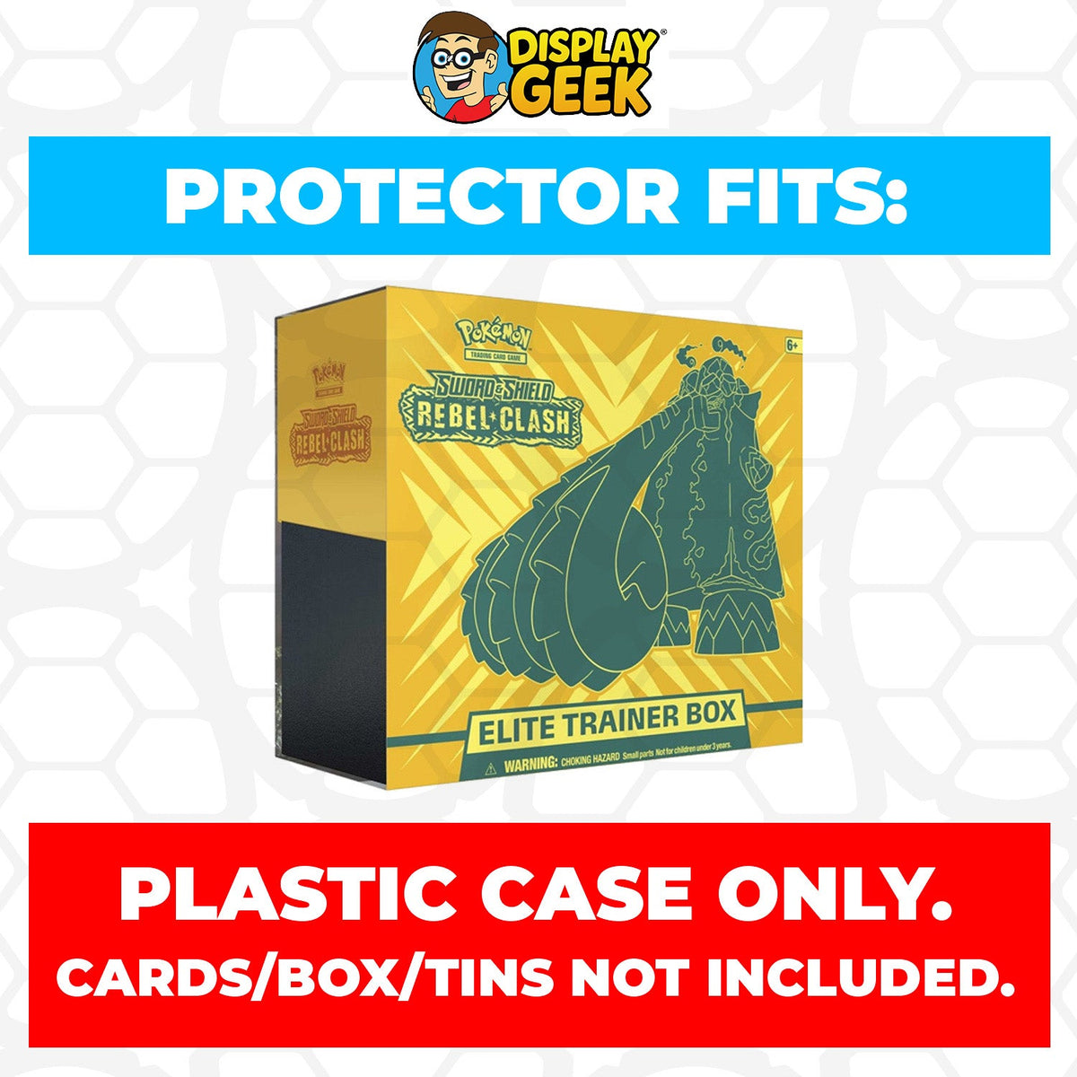 Plastic Protector for Pokemon TCG 2020 Sword & Shield Rebel Clash Copperajah ETB Elite Trainer Box