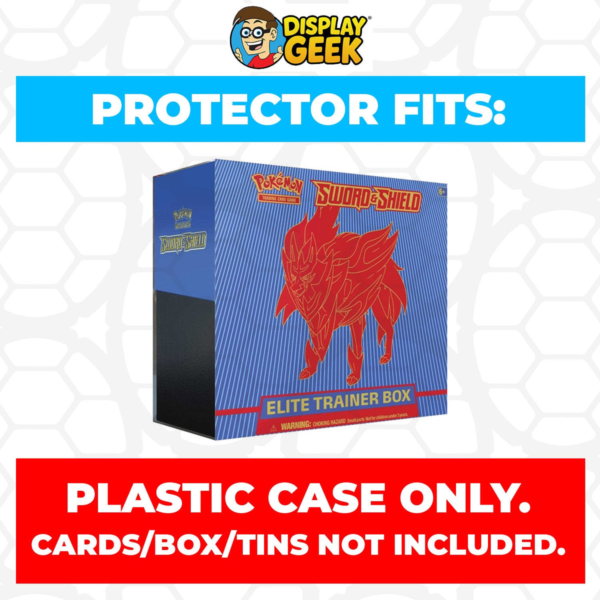 Plastic Protector for Pokemon TCG 2020 Sword & Shield Zacian ETB Elite Trainer Box