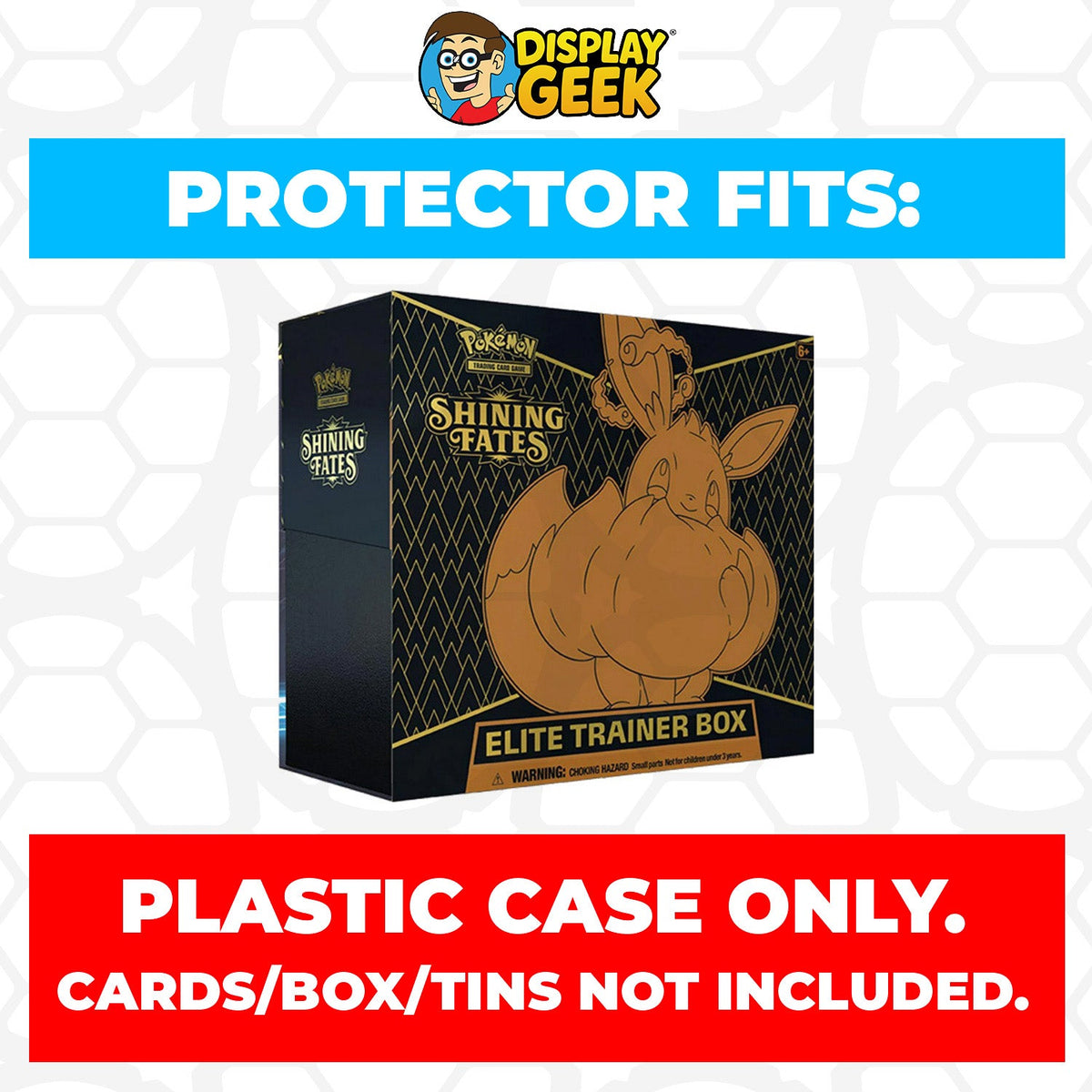 Plastic Protector for Pokemon TCG 2021 Shining Fates Eevee ETB Elite Trainer Box