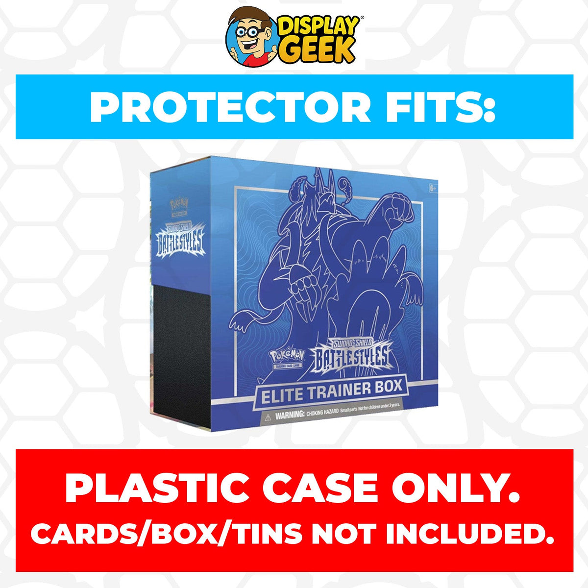 Plastic Protector for Pokemon TCG 2021 Sword & Shield Battle Styles Urshifu Red ETB Elite Trainer Box