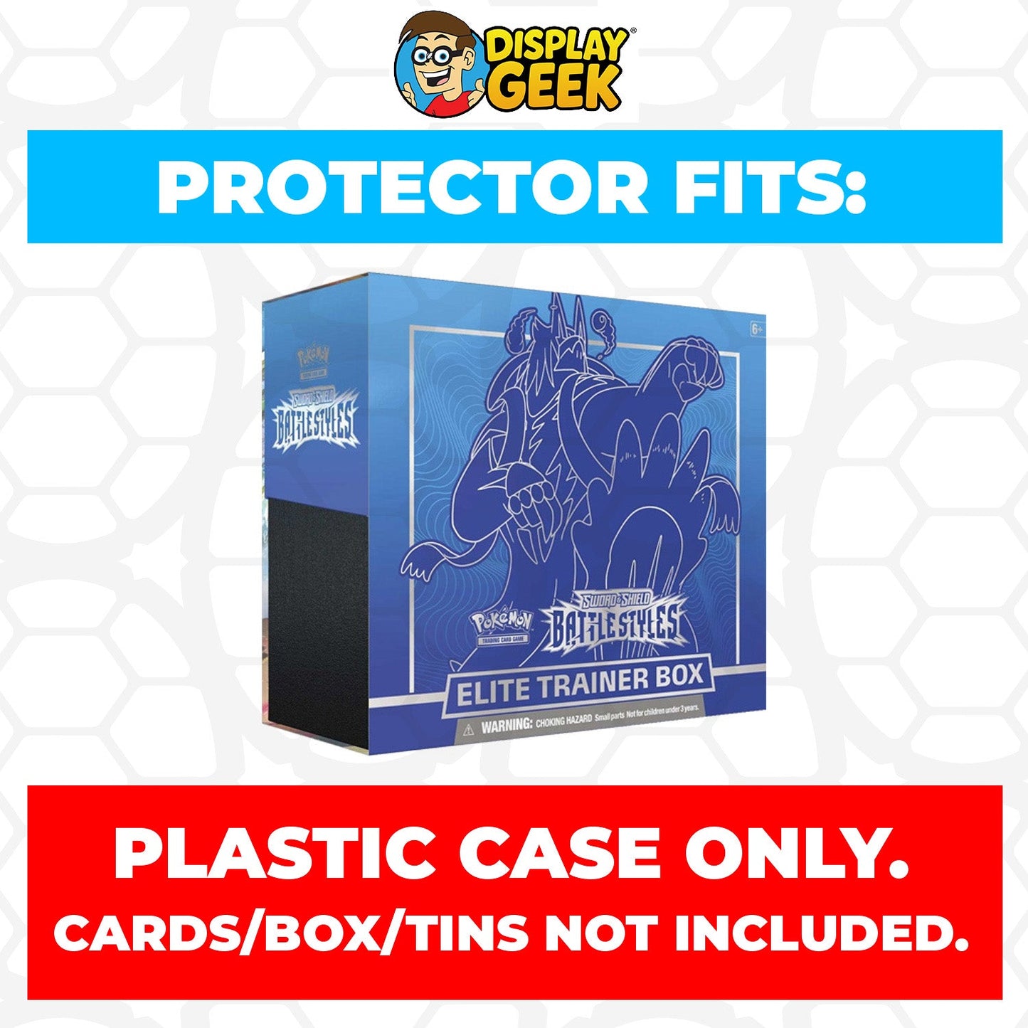 Plastic Protector for Pokemon TCG 2021 Sword & Shield Battle Styles Urshifu Blue ETB Elite Trainer Box