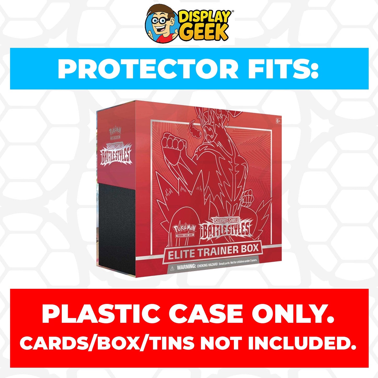 Plastic Protector for Pokemon TCG 2021 Sword & Shield Battle Styles Urshifu Red ETB Elite Trainer Box