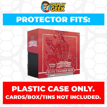 Plastic Protector for Pokemon TCG 2021 Sword & Shield Battle Styles Urshifu Red ETB Elite Trainer Box