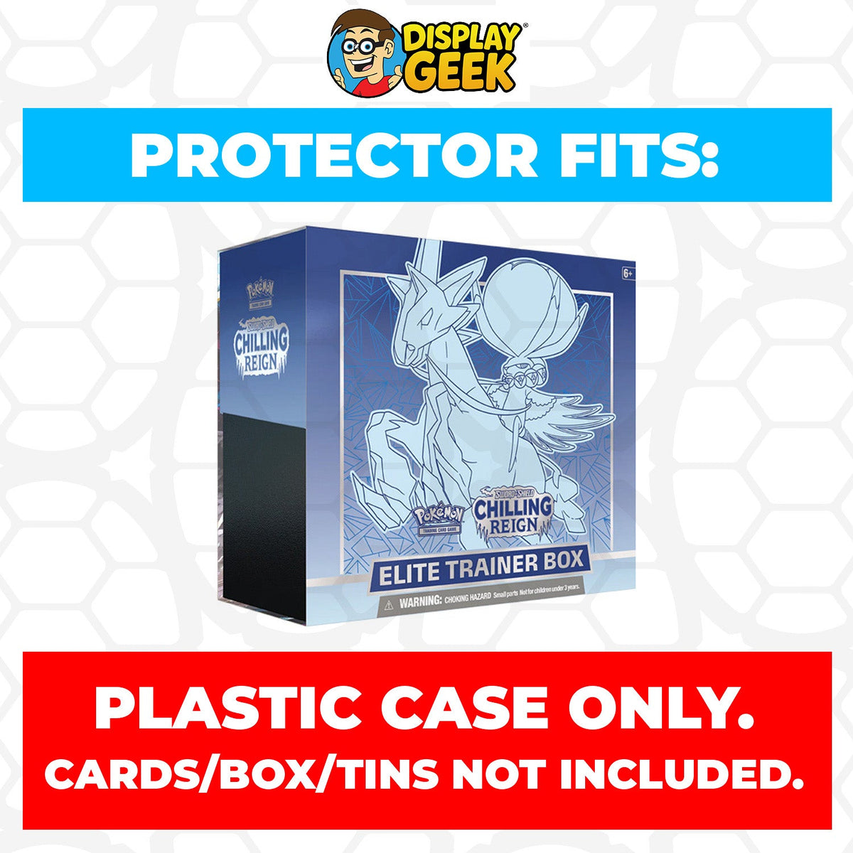 Plastic Protector for Pokemon TCG 2021 Sword & Shield Chilling Reign Ice Rider Calyrex ETB Elite Trainer Box