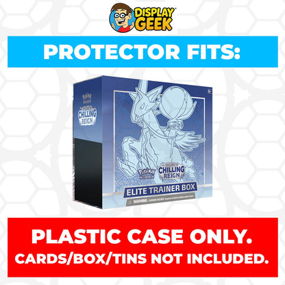 Plastic Protector for Pokemon TCG 2021 Sword & Shield Chilling Reign Shadow Rider Calyrex ETB Elite Trainer Box