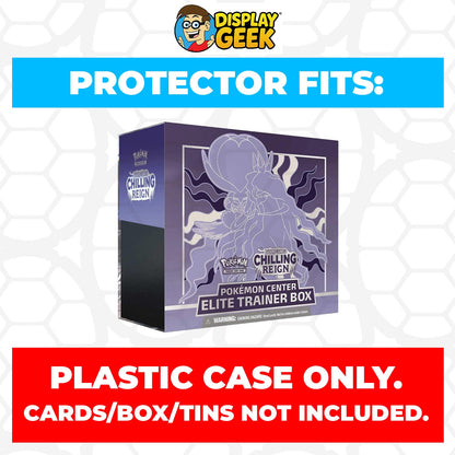 Plastic Protector for Pokemon TCG 2021 Sword & Shield Chilling Reign Ice Rider Calyrex ETB Elite Trainer Box