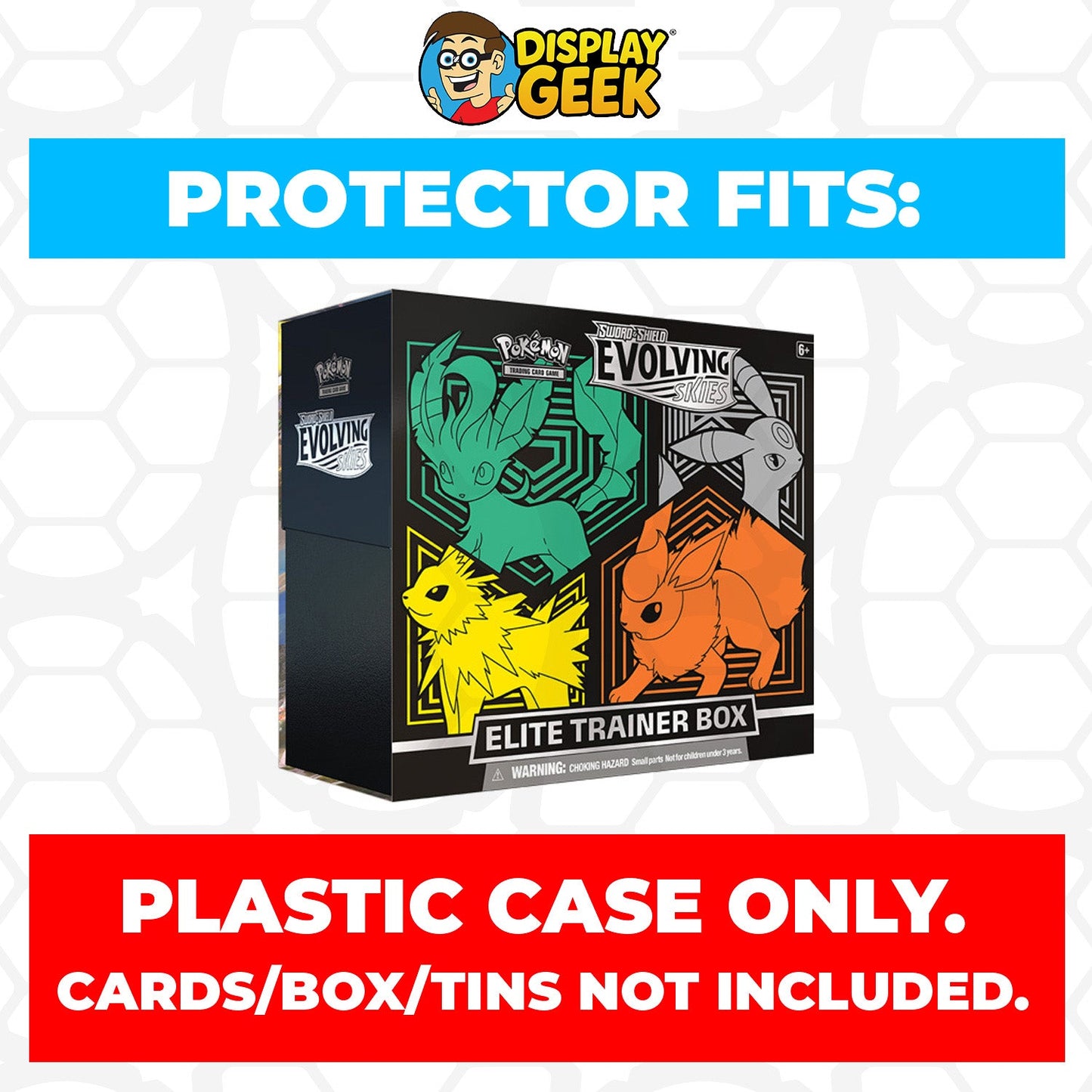 Plastic Protector for Pokemon TCG 2021 Sword & Shield Evolving Skies #1 Pokemon Center ETB Elite Trainer Box