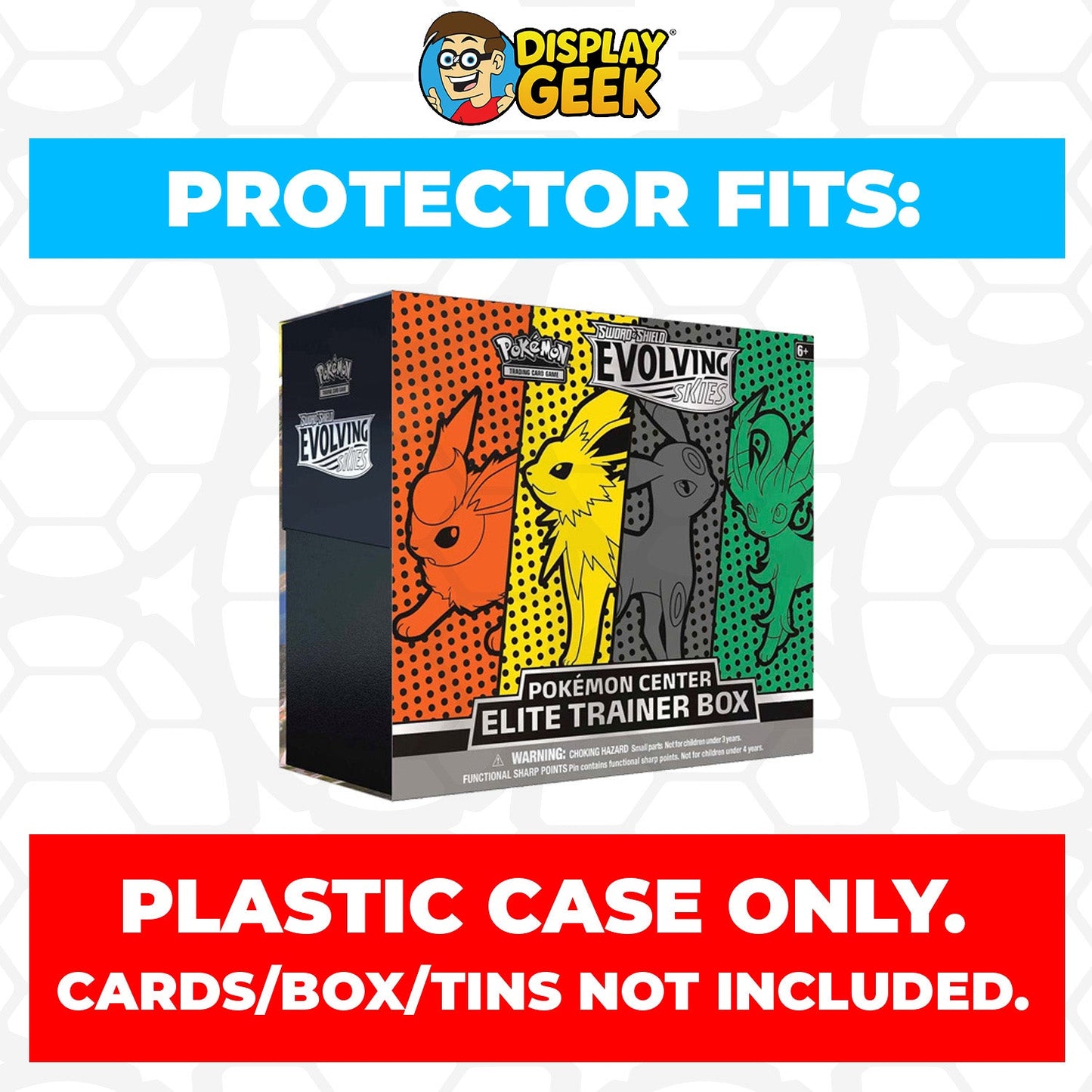 Plastic Protector for Pokemon TCG 2021 Sword & Shield Evolving Skies #2 Pokemon Center ETB Elite Trainer Box