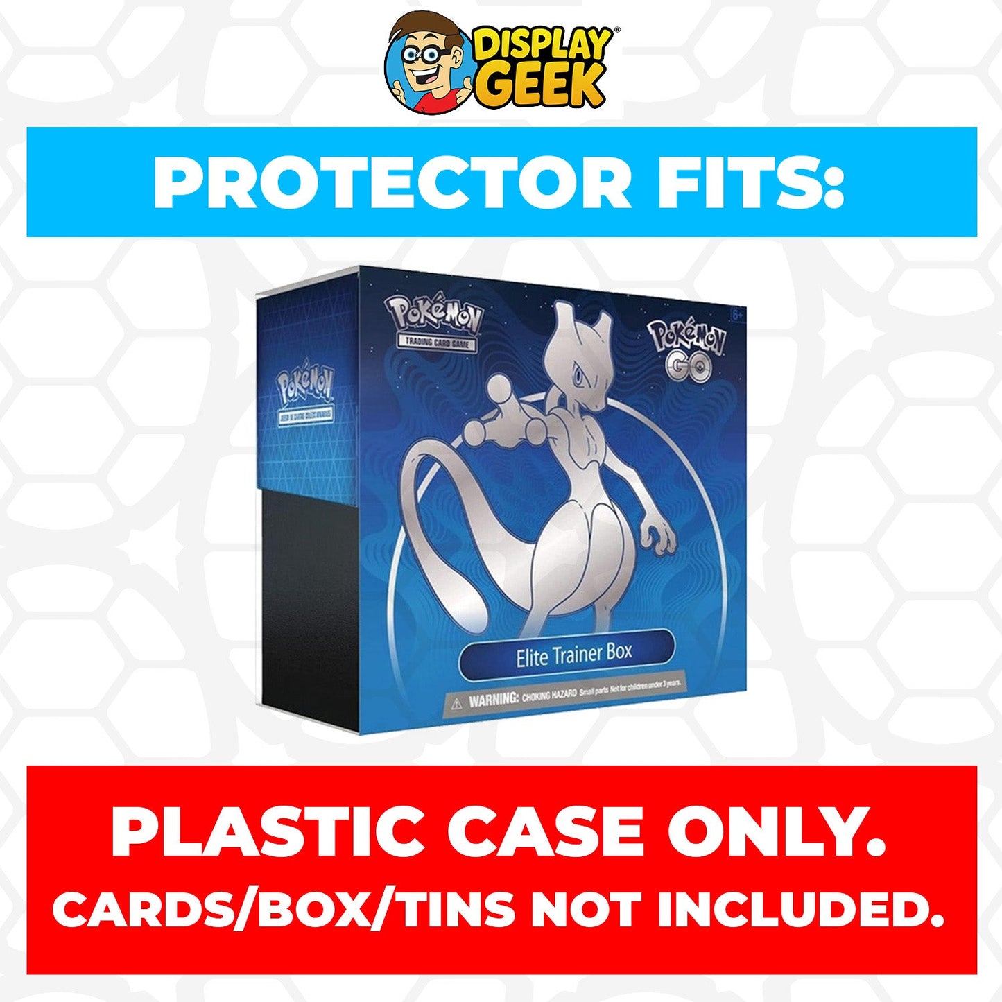 Plastic Protector for Pokemon TCG 2022 Sword & Shield Pokemon Go Mewtwo ETB Elite Trainer Box