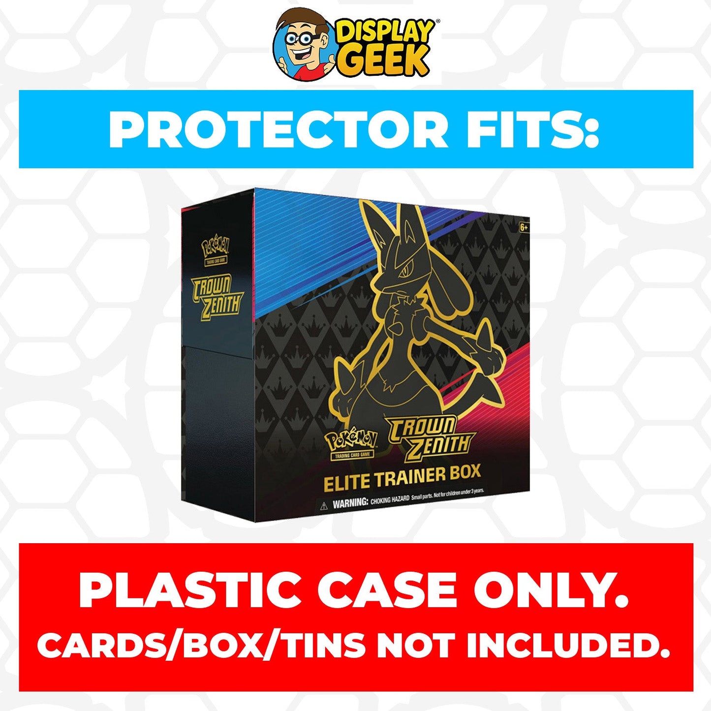 Plastic Protector for Pokemon TCG 2023 Crown Zenith Lucario ETB Elite Trainer Box