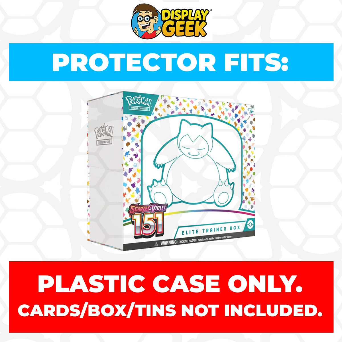 Plastic Protector for Pokemon TCG 2023 Scarlet & Violet 151 Snorlax ETB Elite Trainer Box