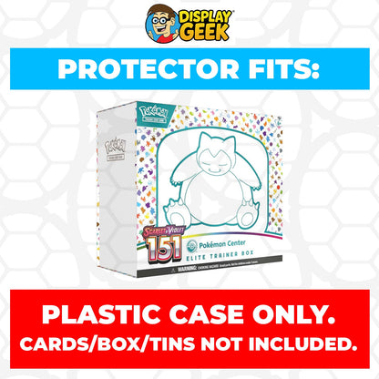Plastic Protector for Pokemon TCG 2023 Scarlet & Violet 151 Snorlax ETB Elite Trainer Box