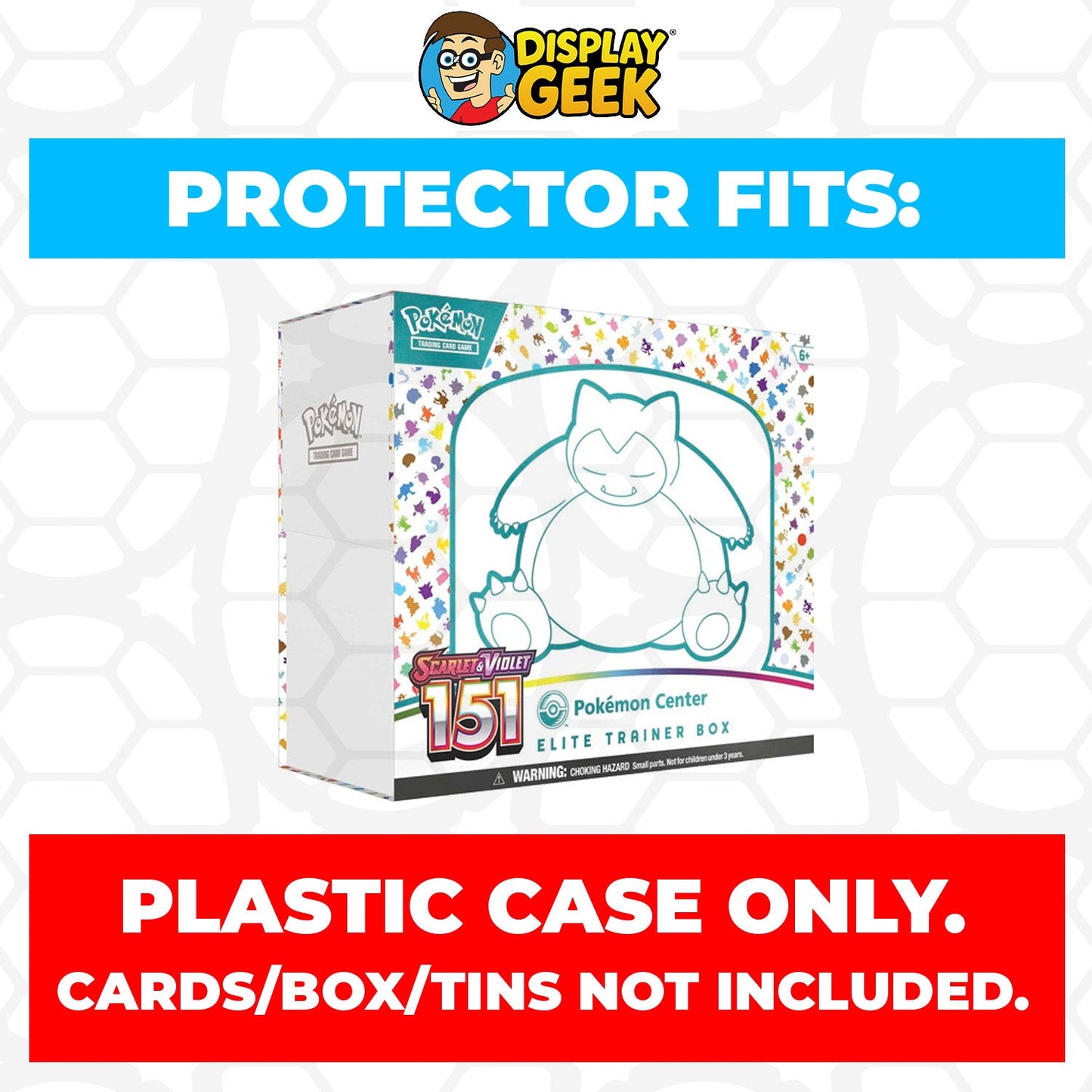 Plastic Protector for Pokemon TCG 2023 Scarlet & Violet 151 Snorlax Pokemon Center ETB Elite Trainer Box