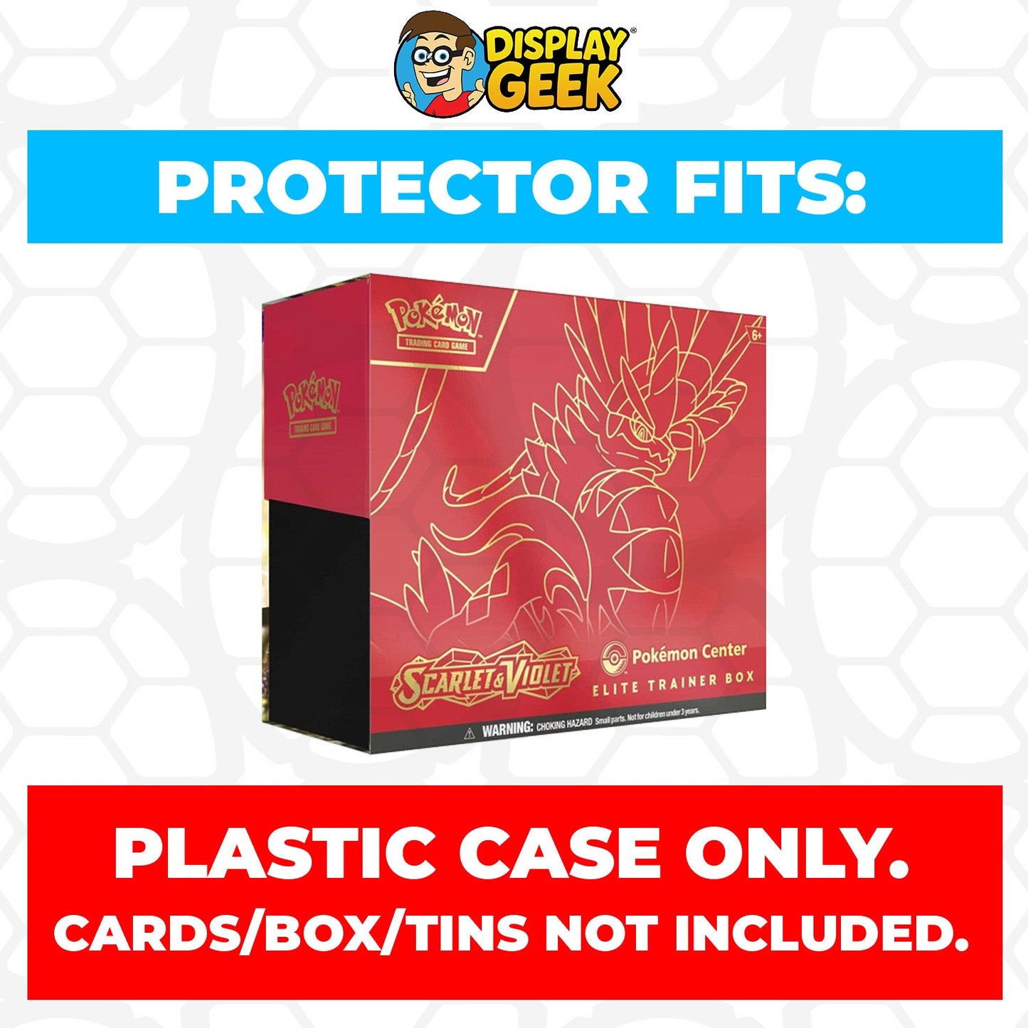 Plastic Protector for Pokemon TCG 2023 Scarlet & Violet Miraidon ETB Elite Trainer Box