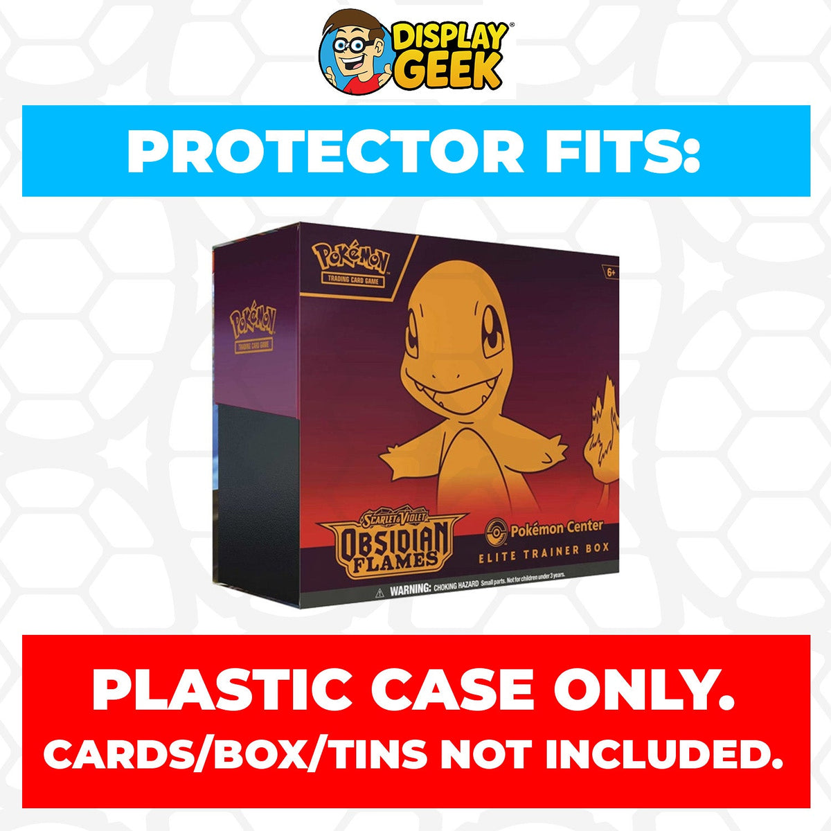 Plastic Protector for Pokemon TCG 2023 Scarlet & Violet Obsidian Flames Charmander ETB Elite Trainer Box