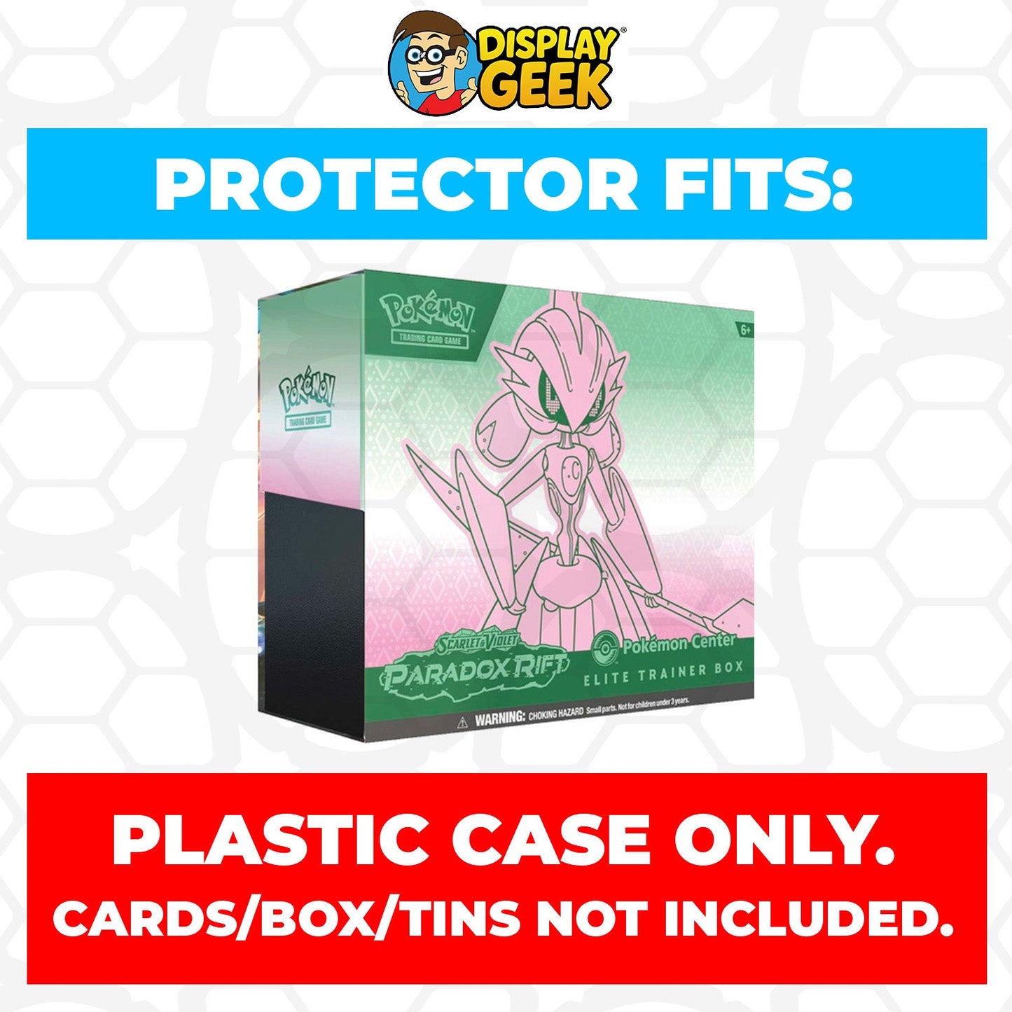 Plastic Protector for Pokemon TCG 2023 Scarlet & Violet Paradox Rift Iron Valiant ETB Elite Trainer Box