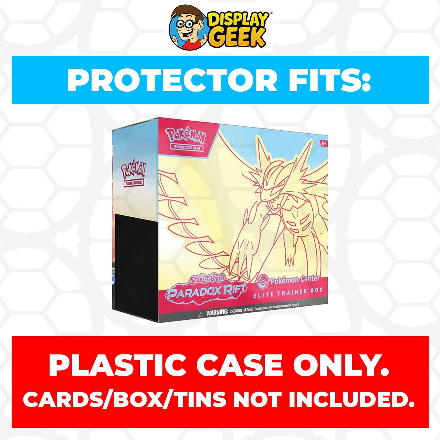 Plastic Protector for Pokemon TCG 2023 Scarlet & Violet Paradox Rift Iron Valiant Pokemon Center ETB Elite Trainer Box
