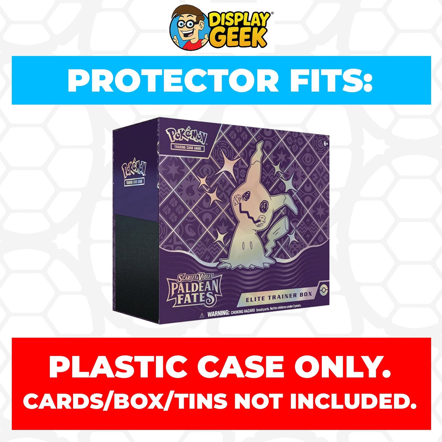 Plastic Protector for Pokemon TCG 2024 Scarlet & Violet Paldean Fates Mimikyu ETB Elite Trainer Box