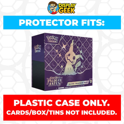 Plastic Protector for Pokemon TCG 2024 Scarlet & Violet Paldean Fates Mimikyu ETB Elite Trainer Box