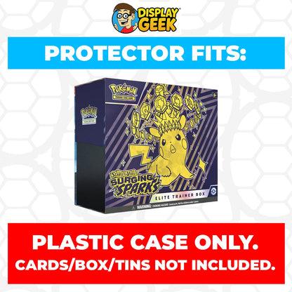Plastic Protector for Pokemon TCG 2024 Scarlet & Violet Surging Sparks Pikachu ETB Elite Trainer Box