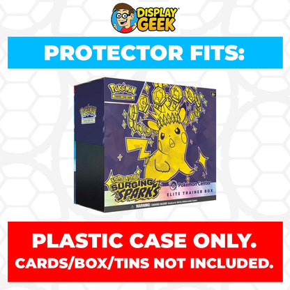 Plastic Protector for Pokemon TCG 2024 Scarlet & Violet Surging Sparks Pikachu ETB Elite Trainer Box