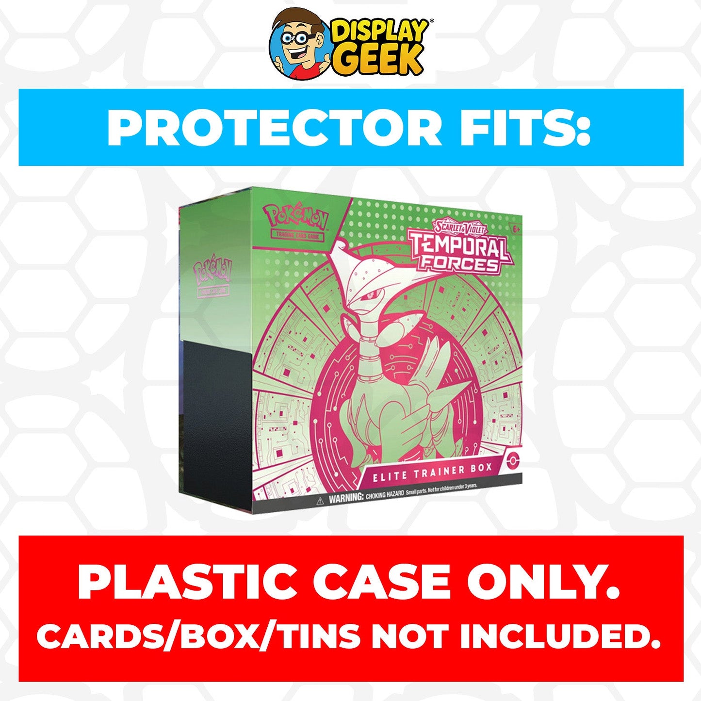Plastic Protector for Pokemon TCG 2024 Scarlet & Violet Temporal Forces Walking Wake Pokemon Center ETB Elite Trainer Box