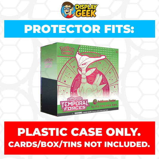 Plastic Protector for Pokemon TCG 2024 Scarlet & Violet Temporal Forces Iron Leaves Pokemon Center ETB Elite Trainer Box