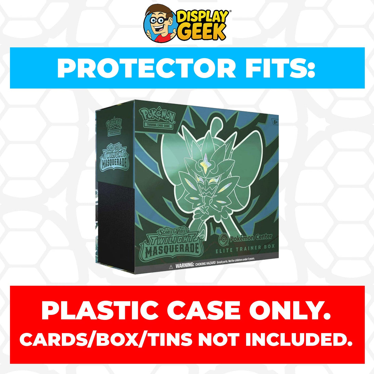 Plastic Protector for Pokemon TCG 2024 Scarlet & Violet Twilight Masquerade Ogerpon Pokemon Center ETB Elite Trainer Box