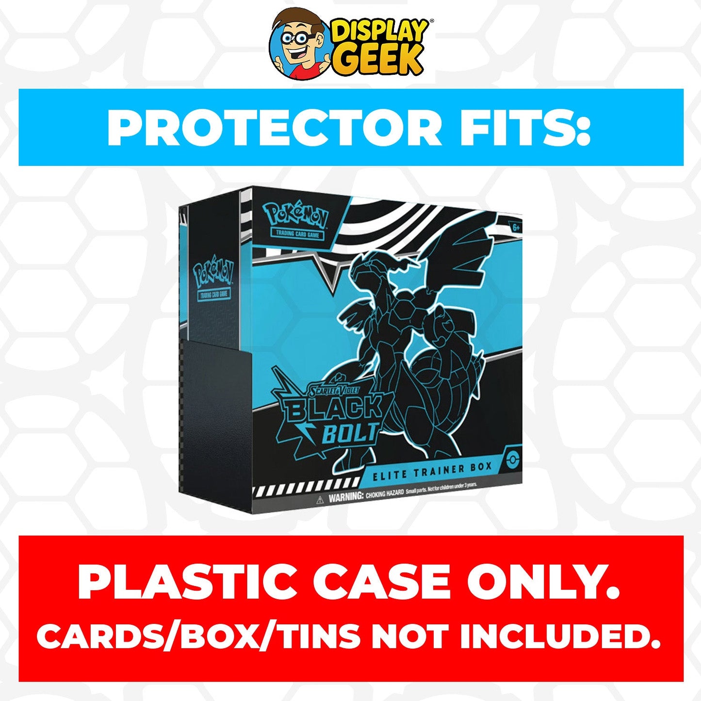Plastic Protector for Pokemon TCG 2025 Scarlet & Violet White Flare Reshiram Pokemon Center ETB Elite Trainer Box