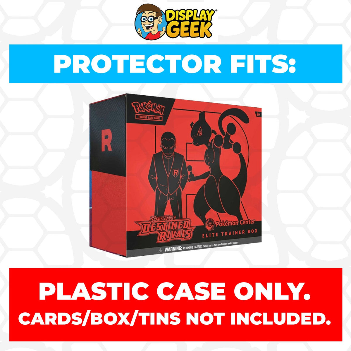 Plastic Protector for Pokemon TCG 2025 Scarlet & Violet Destined Rivals Mewtwo ETB Elite Trainer Box