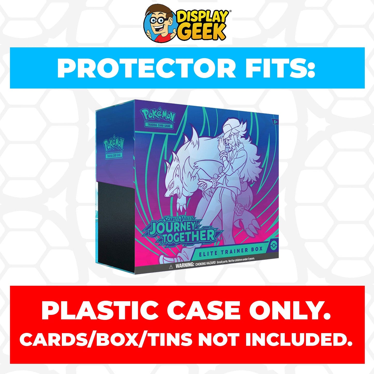 Plastic Protector for Pokemon TCG 2025 Scarlet & Violet Journey Together Zoroark Pokemon Center ETB Elite Trainer Box