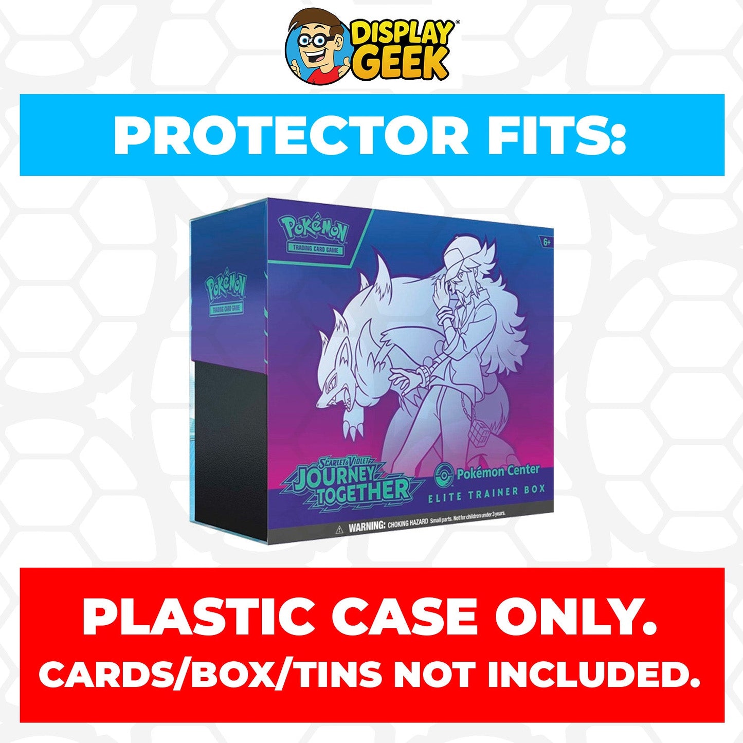 Plastic Protector for Pokemon TCG 2025 Scarlet & Violet Journey Together Zoroark Pokemon Center ETB Elite Trainer Box