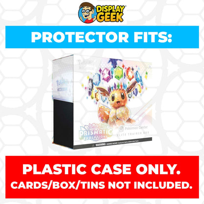 Plastic Protector for Pokemon TCG 2025 Scarlet & Violet Prismatic Evolutions Eevee Pokemon Center ETB Elite Trainer Box