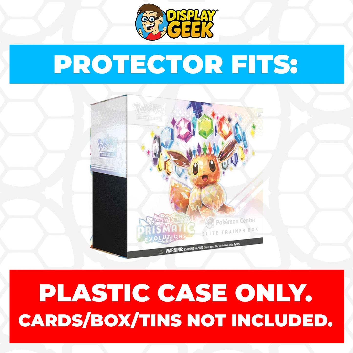 Plastic Protector for Pokemon TCG 2025 Scarlet & Violet Prismatic Evolutions Eevee ETB Elite Trainer Box