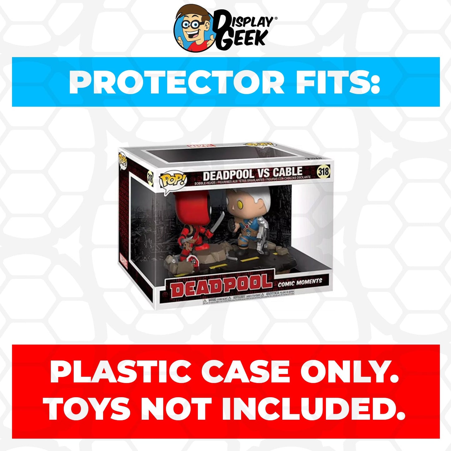 Pop Protector for Deadpool vs Cable #318 Funko Pop Comic Moments