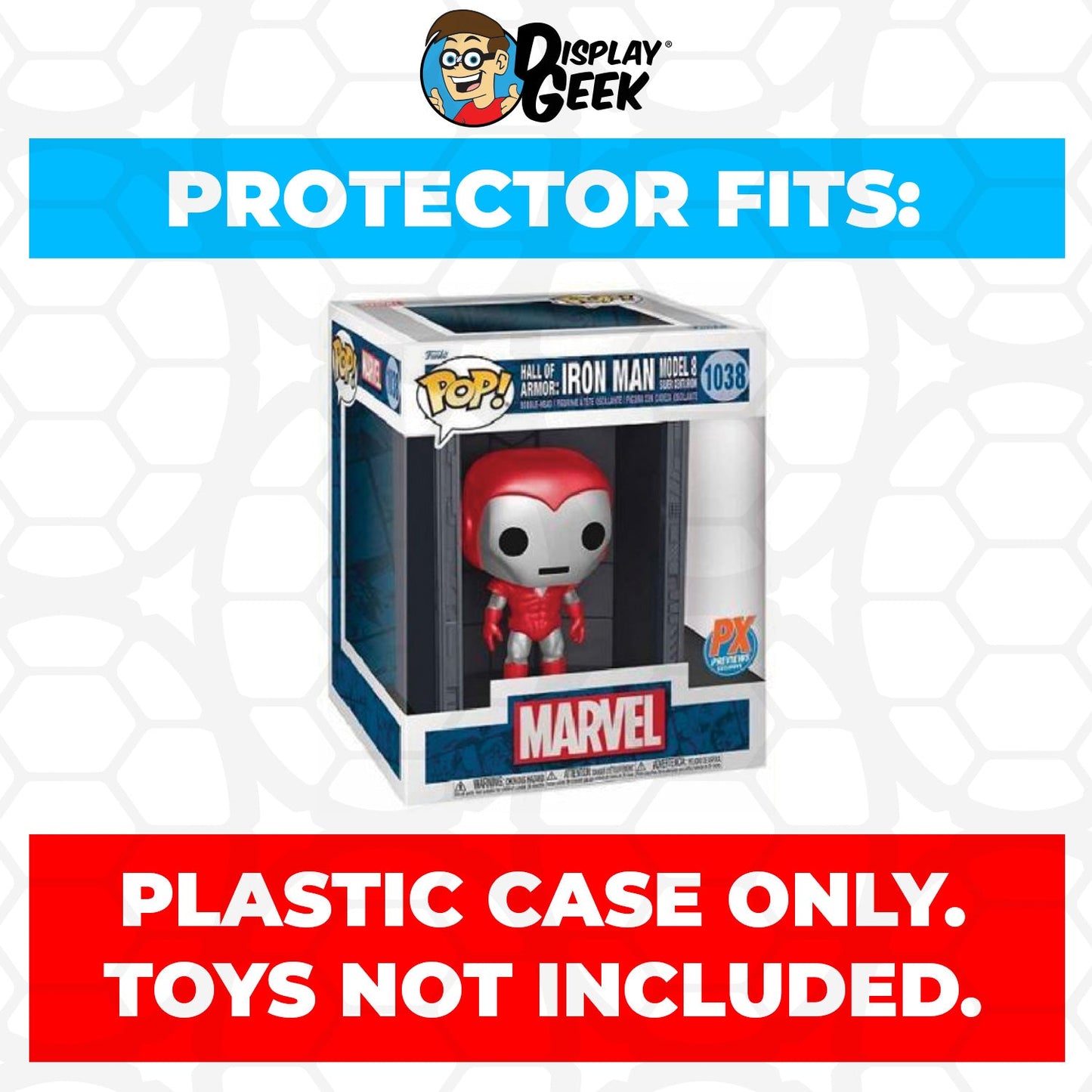 Pop Protector for Hall of Armor Iron Man Model 8 Silver #1038 Funko Pop Deluxe
