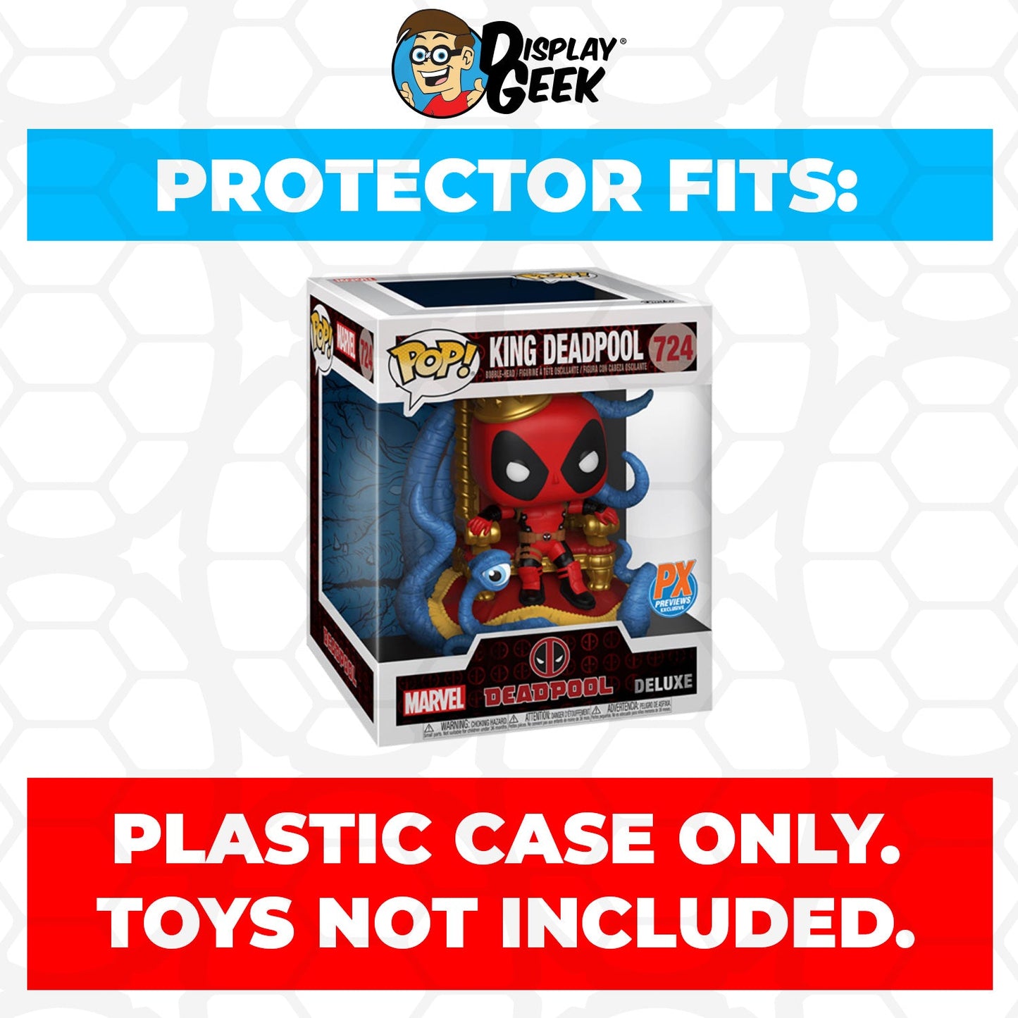Pop Protector for King Deadpool on Throne #724 Funko Pop Deluxe