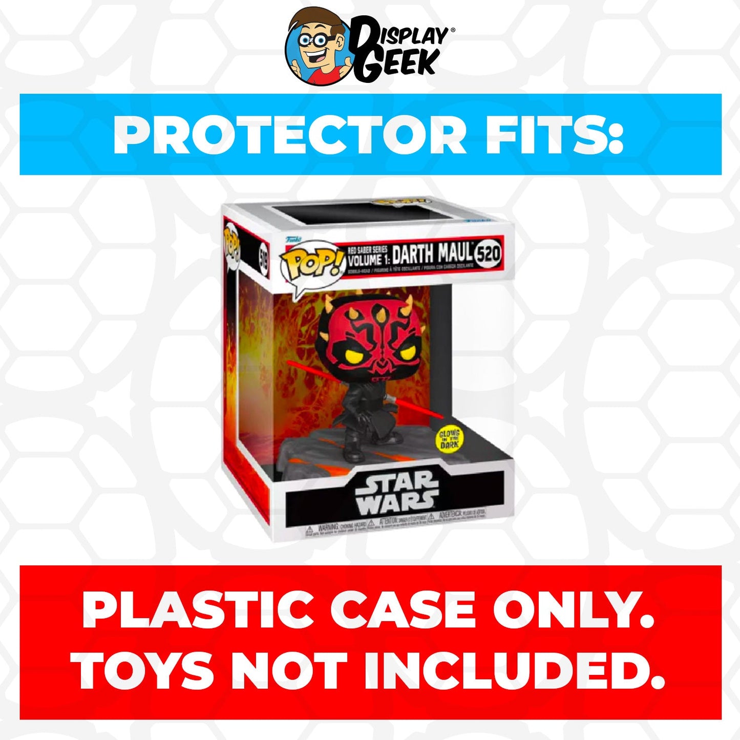 Pop Protector for Red Saber Series Volume 1 Darth Maul #520 Funko Pop Deluxe